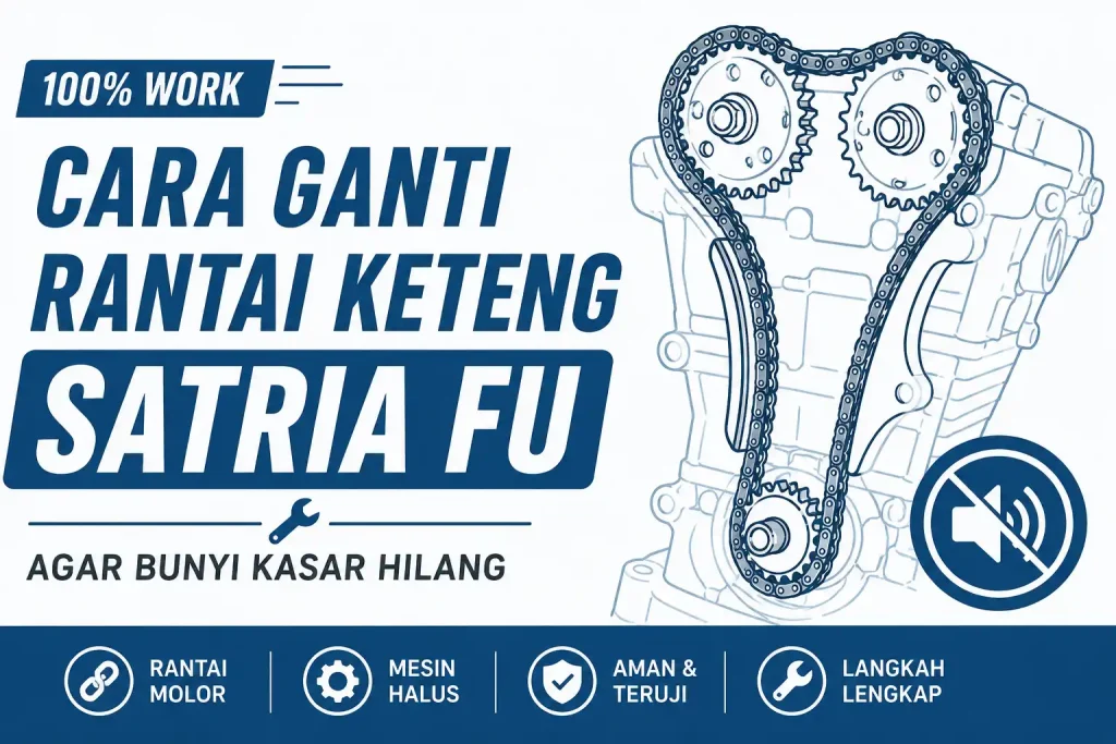 Cara Ganti Rantai Keteng Satria Fu Agar Bunyi Kasar Hilang
