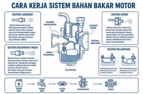 Cara Kerja Sistem Bahan Bakar Motor