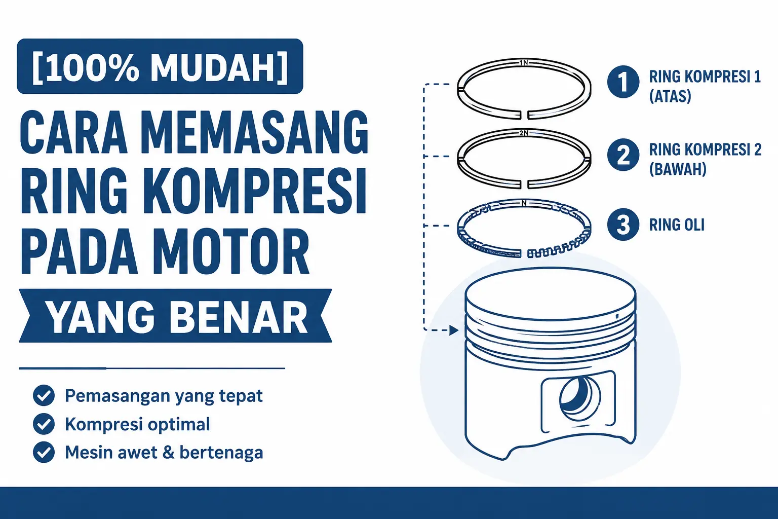 Cara Memasang Ring Kompresi Pada Motor Yang Benar