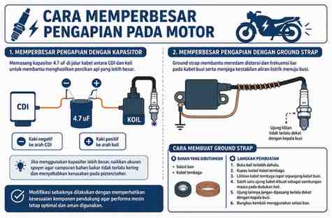 Cara Memperbesar Pengapian Pada Motor