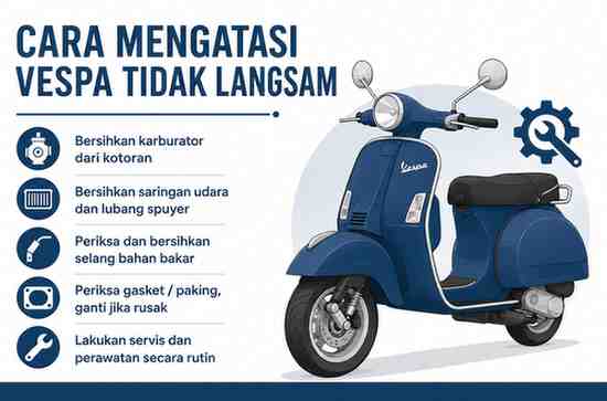 Cara Mengatasi Vespa Tidak Langsam