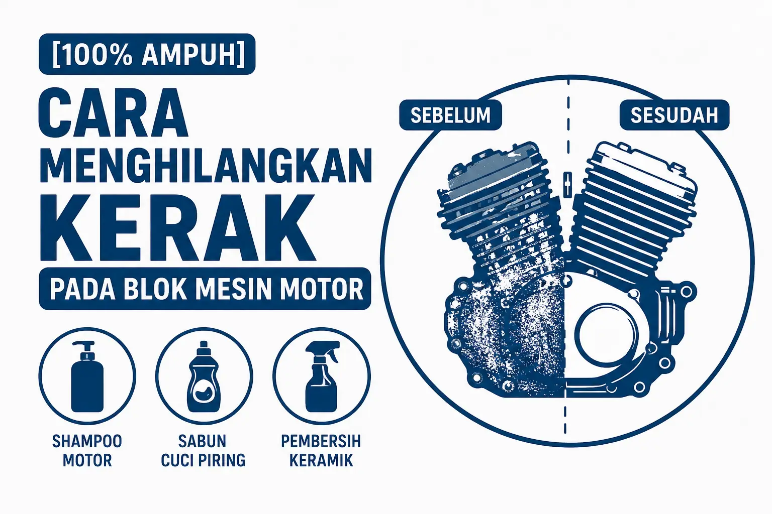 Cara Menghilangkan Kerak Pada Blok Mesin Motor