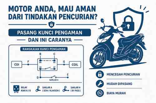 Cara Pasang Kunci Pengaman Rahasia di Motor
