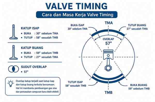 Cara dan Masa Kerja Valve Timing