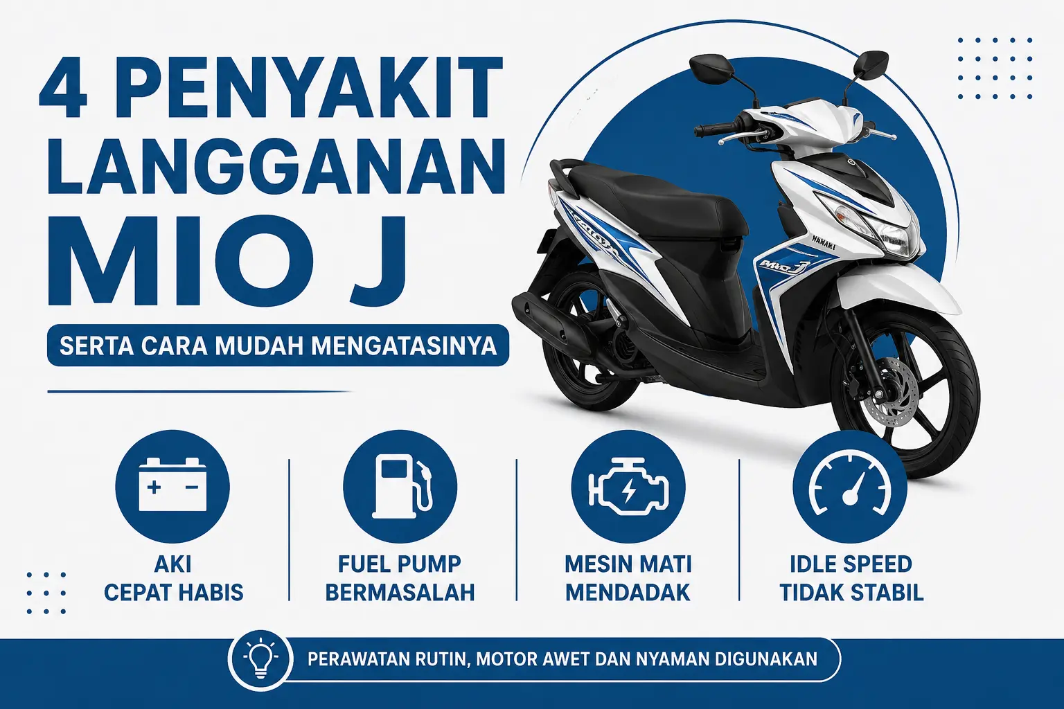 Inilah 4 Penyakit Langganan Mio J Serta Cara Mudah Mengatasinya