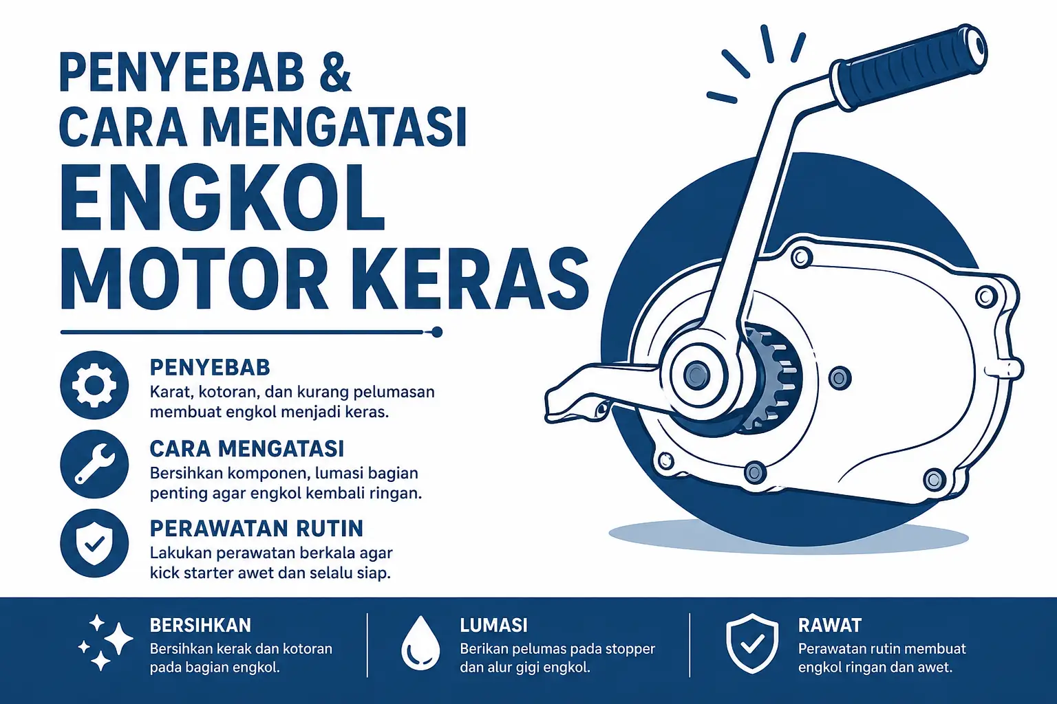 Penyebab & Cara Mengatasi Engkol Motor Keras
