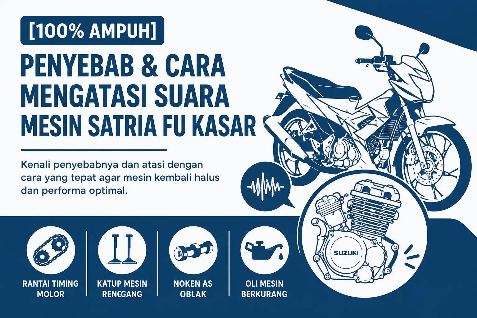 Penyebab & Cara Mengatasi Suara Mesin Satria Fu Kasar