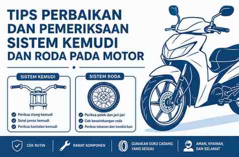 Tips Perbaikan Dan Pemeriksaan Sistem Kemudi Dan Roda Pada Motor