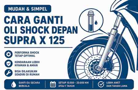 Cara Ganti Oli Shock Depan Supra X 125