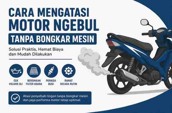 Cara Mengatasi Motor Ngebul Tanpa Bongkar Mesin