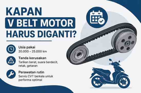 Kapan V Belt Motor Harus Diganti Kenali Tanda-Tandanya